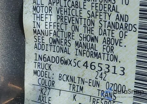 2005 Nissan Frontier Le from USA, damaged, VIN 1N6AD06WX5C465313